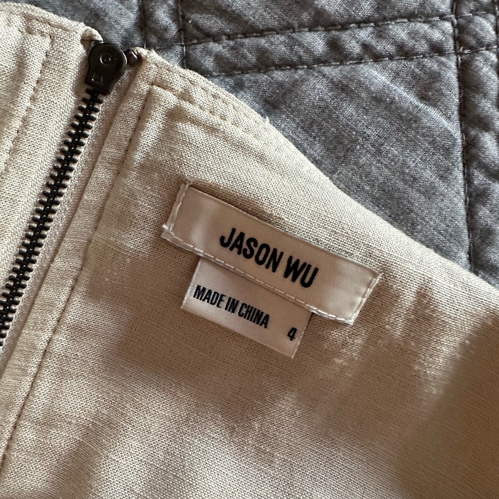 Jason Wu Crop Top Linen With Beaded Fringe - image 5